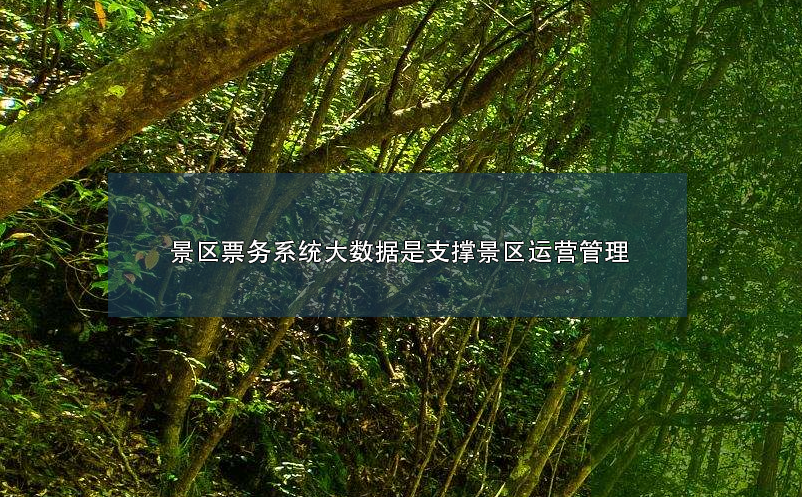 景區(qū)票務(wù)系統(tǒng)大數(shù)據(jù)是支撐景區(qū)運營管理