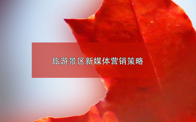 旅游景區(qū)新媒體營銷策略