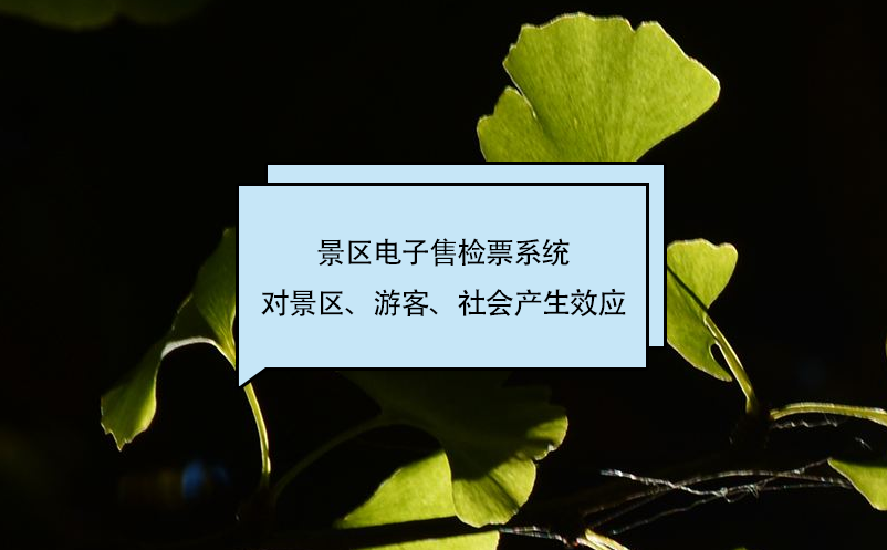 景區(qū)電子售檢票系統(tǒng)對(duì)景區(qū)、游客、社會(huì)產(chǎn)生效應(yīng)