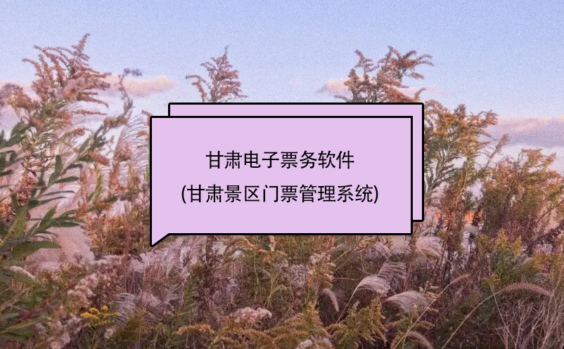 甘肅電子票務軟件(甘肅景區(qū)門票管理系統(tǒng))