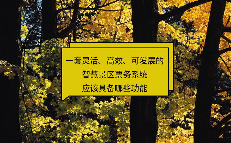 一套靈活、高效、可發(fā)展的智慧景區(qū)票務(wù)系統(tǒng)應(yīng)該具備哪些功能?