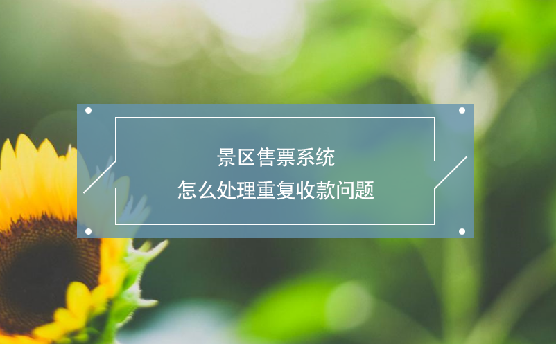 景區(qū)售票系統(tǒng)怎么處理重復收款問題
