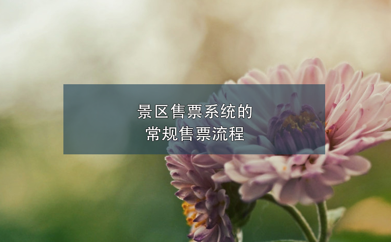 景區(qū)售票系統(tǒng)的常規(guī)售票流程