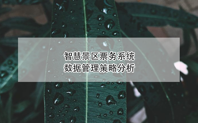 智慧景區(qū)票務系統(tǒng)數(shù)據(jù)管理策略分析