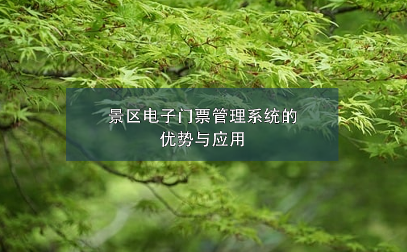 景區(qū)電子門票管理系統(tǒng)的優(yōu)勢與應(yīng)用