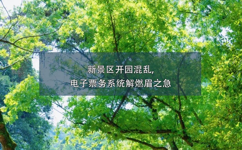 新景區(qū)開園混亂,電子票務系統(tǒng)解燃眉之急